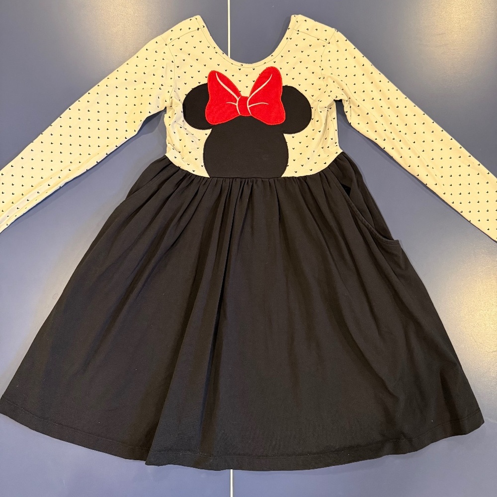 Size 130 Hanna Andersson Disney Classic Minnie Mouse Print Dress